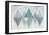 Mod Triangles II Grey-Michael Mullan-Framed Art Print