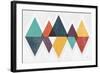 Mod Triangles II Retro-Michael Mullan-Framed Art Print