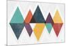 Mod Triangles II Retro-Michael Mullan-Mounted Art Print