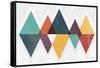 Mod Triangles II Retro-Michael Mullan-Framed Stretched Canvas