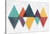 Mod Triangles II Retro-Michael Mullan-Stretched Canvas