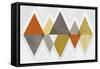 Mod Triangles II Retro-Michael Mullan-Framed Stretched Canvas