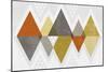 Mod Triangles II Retro-Michael Mullan-Mounted Art Print