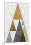 Mod Triangles III Gold-Michael Mullan-Framed Art Print