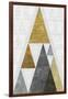 Mod Triangles III Gold-Michael Mullan-Framed Art Print