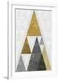 Mod Triangles III Gold-Michael Mullan-Framed Art Print