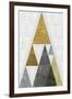 Mod Triangles III Gold-Michael Mullan-Framed Art Print