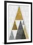 Mod Triangles III Gold-Michael Mullan-Framed Art Print