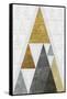 Mod Triangles III Gold-Michael Mullan-Framed Stretched Canvas