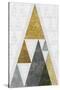 Mod Triangles III Gold-Michael Mullan-Stretched Canvas