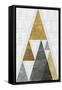 Mod Triangles III Gold-Michael Mullan-Framed Stretched Canvas