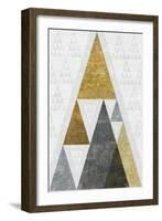 Mod Triangles III Gold-Michael Mullan-Framed Art Print
