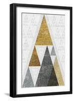 Mod Triangles III Gold-Michael Mullan-Framed Art Print