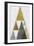 Mod Triangles III Gold-Michael Mullan-Framed Art Print