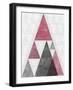 Mod Triangles III Soft Pink-Michael Mullan-Framed Art Print