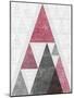 Mod Triangles III Soft Pink-Michael Mullan-Mounted Art Print