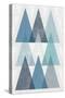 Mod Triangles IV Blue-Michael Mullan-Stretched Canvas