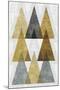 Mod Triangles IV Gold-Michael Mullan-Mounted Art Print