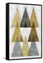 Mod Triangles IV Gold-Michael Mullan-Framed Stretched Canvas