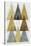 Mod Triangles IV Gold-Michael Mullan-Stretched Canvas