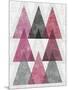 Mod Triangles IV Soft Pink-Michael Mullan-Mounted Art Print