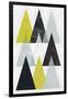 Mod Triangles IV Yellow Black-Michael Mullan-Framed Art Print