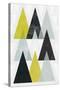 Mod Triangles IV Yellow Black-Michael Mullan-Stretched Canvas