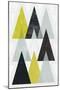 Mod Triangles IV Yellow Black-Michael Mullan-Mounted Art Print