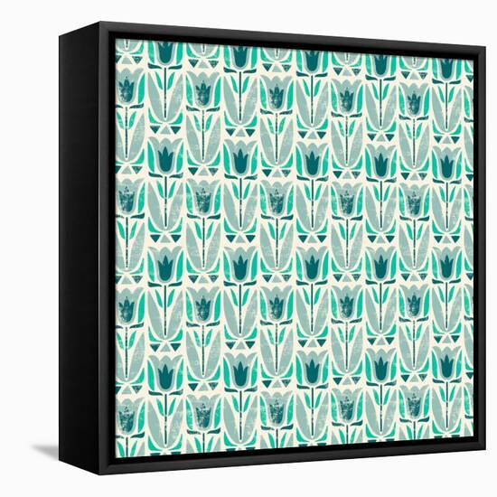 Mod Tulip-null-Framed Stretched Canvas