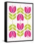 Mod Tulips II-Patty Young-Framed Stretched Canvas