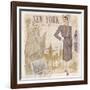 Mode New York-Bruno Pozzo-Framed Art Print