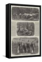 Mode of Capturing Wild Elephants in Ceylon-null-Framed Stretched Canvas