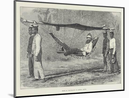 Mode of Travelling in Sierra Leone-Thomas Harrington Wilson-Mounted Giclee Print