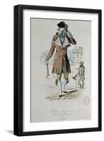 Mode parisienne ; "Merveilleuse et Incroyable" : le Muscadin;-Antoine Charles Horace Vernet-Framed Giclee Print