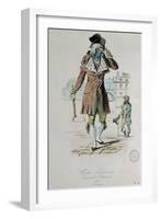 Mode parisienne ; "Merveilleuse et Incroyable" : le Muscadin;-Antoine Charles Horace Vernet-Framed Giclee Print