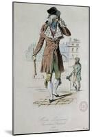 Mode parisienne ; "Merveilleuse et Incroyable" : le Muscadin;-Antoine Charles Horace Vernet-Mounted Giclee Print