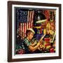 "Model Airplanes," December 9, 1944-Stevan Dohanos-Framed Giclee Print