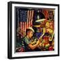 "Model Airplanes," December 9, 1944-Stevan Dohanos-Framed Premium Giclee Print