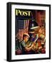 "Model Airplanes," Saturday Evening Post Cover, December 9, 1944-Stevan Dohanos-Framed Giclee Print