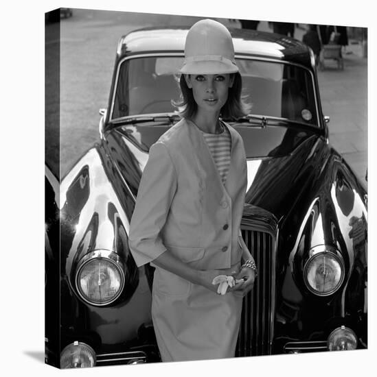 Model and Car, 1960s-John French-Stretched Canvas