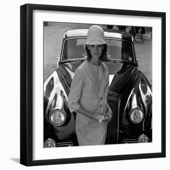 Model and Car, 1960s-John French-Framed Giclee Print