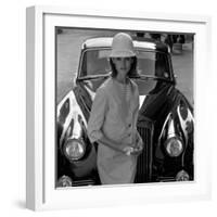 Model and Car, 1960s-John French-Framed Giclee Print