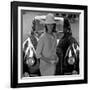 Model and Car, 1960s-John French-Framed Giclee Print