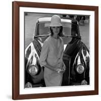 Model and Car, 1960s-John French-Framed Giclee Print