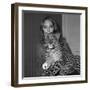 Model Antonia with Her Panther Tatch, 16 November 1967-null-Framed Photo