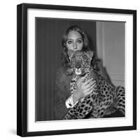 Model Antonia with Her Panther Tatch, 16 November 1967-null-Framed Photo