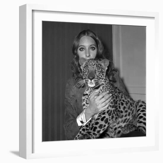 Model Antonia with Her Panther Tatch, 16 November 1967-null-Framed Photo