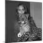 Model Antonia with Her Panther Tatch, 16 November 1967-null-Mounted Photo