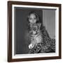 Model Antonia with Her Panther Tatch, 16 November 1967-null-Framed Photo