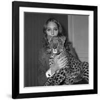 Model Antonia with Her Panther Tatch, 16 November 1967-null-Framed Photo